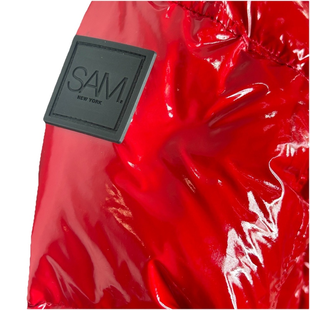 SAM. Freestyle Down Puffer Jacket XS Gorp Ski Quilted Outdoor Glossy Zip Cherry - Picture 9 of 12